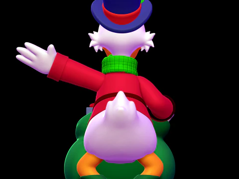 Scrooge McDuck Christmas 3D Print Model
