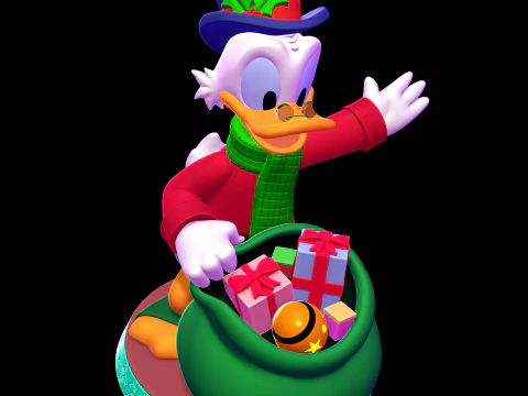 Scrooge McDuck Christmas 3D Print Model