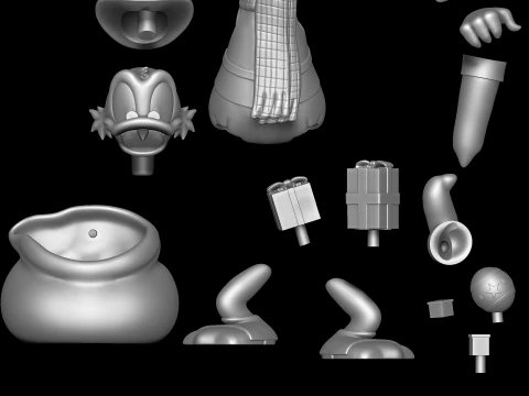 Scrooge McDuck Christmas 3D Print Model