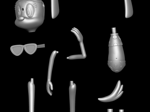 Brandy Harrington - Brandy and Mr Whiskers 3D 打印模型