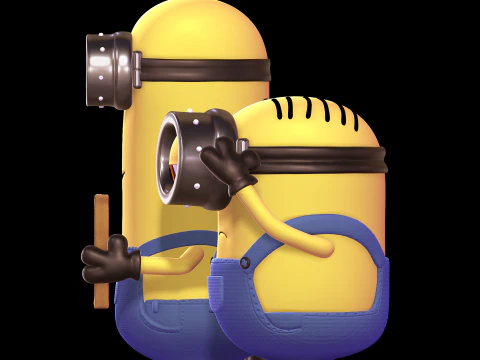 Minions Diorama 3D Print Model