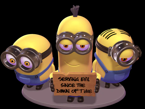 Minions Diorama 3D Print Model
