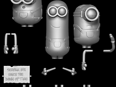 Minions Diorama 3D Print Model