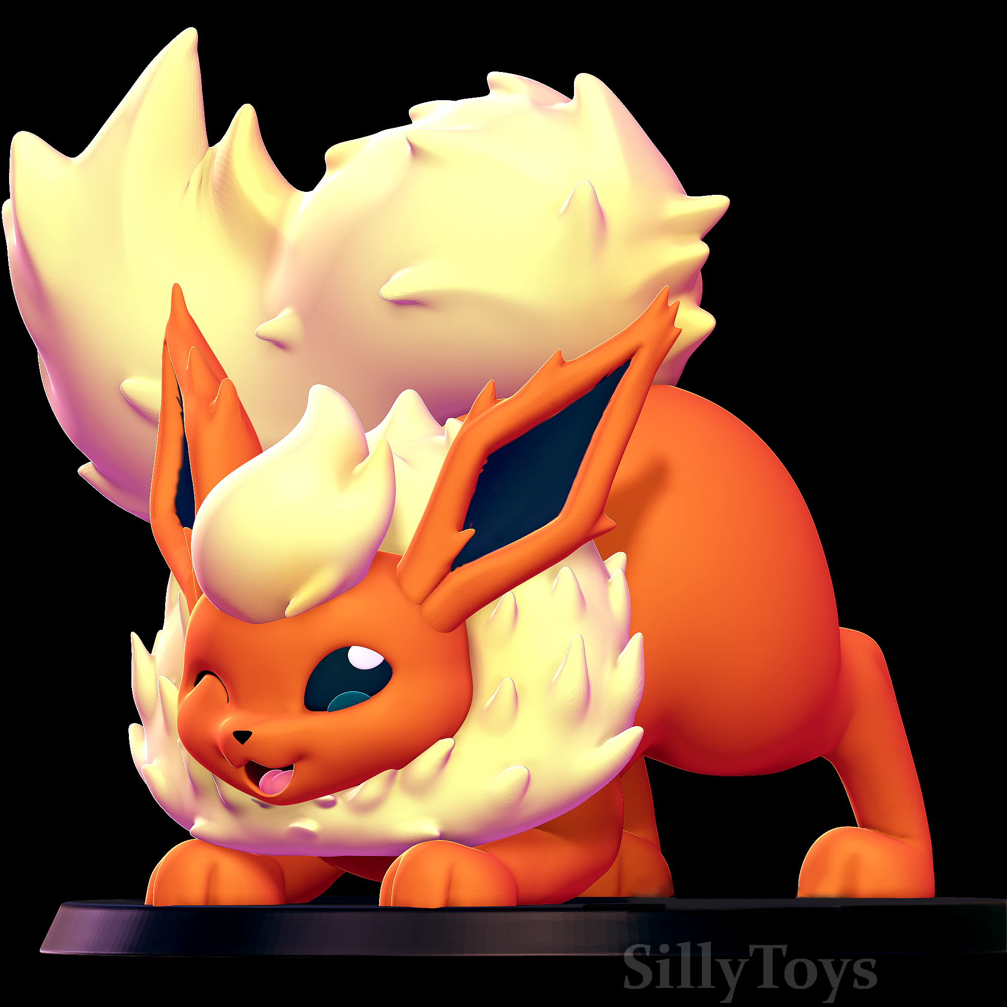 Flareon &ndash; Pok&eacute;mon 3D Druckmodell .c4d .max .obj .3ds .fbx .stl .blend 