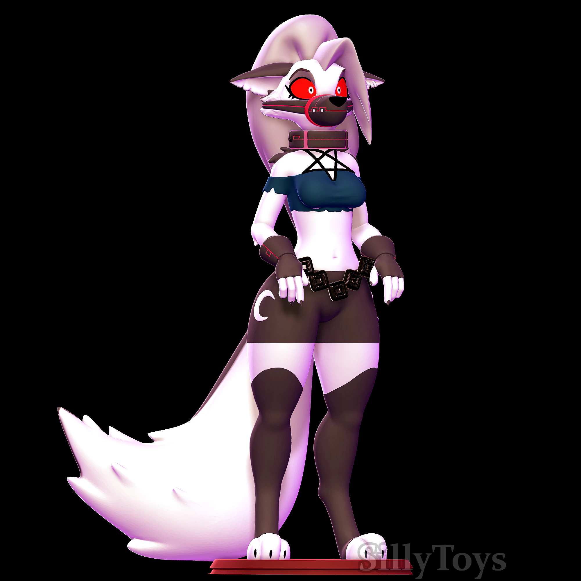Loona handcuffed - Helluva Boss 3D Print Model .c4d .max .obj .3ds .fbx .stl .blend