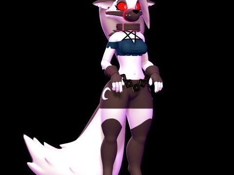 Loona handcuffed - Helluva Boss 3D-printmodel