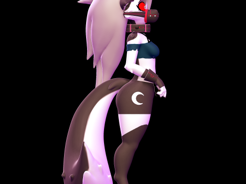 Loona handcuffed - Helluva Boss 3D Print Model