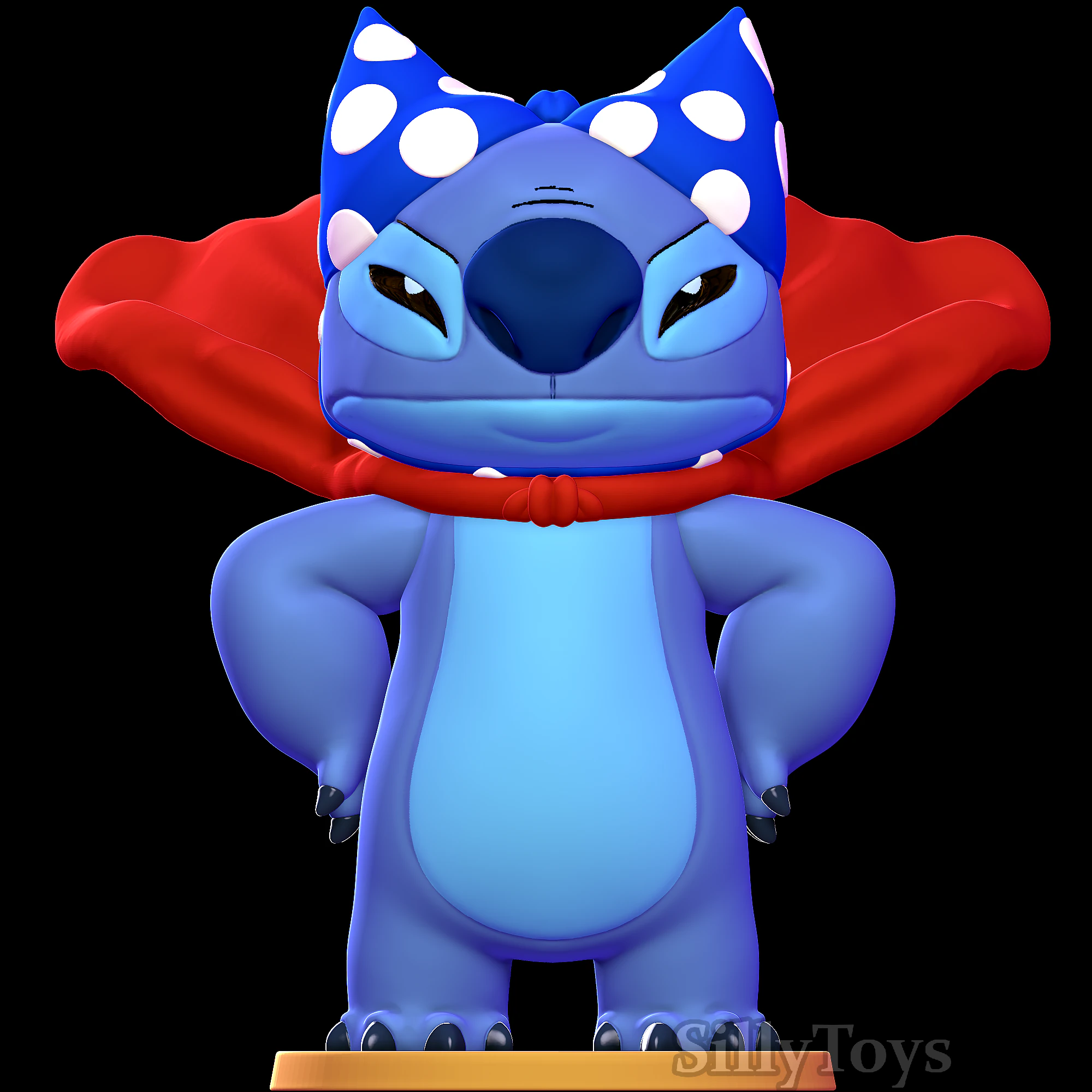 SuperHero Stitch - Lilo and Stitch 3D Print Model .c4d .max .obj .3ds .fbx .stl .blend 