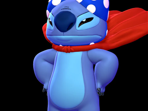 SuperHero Stitch - Lilo and Stitch 3D Print Model