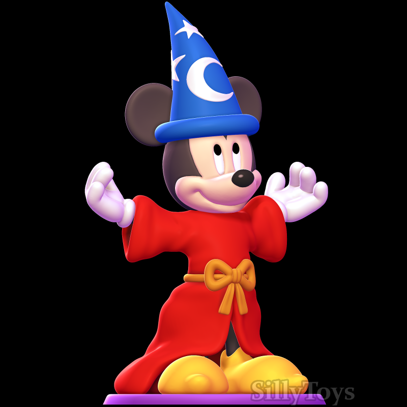 Sorcerer Mickey Mouse - Fantasia Modèles 3D en vedette .c4d .max .obj .3ds .fbx .stl .blend