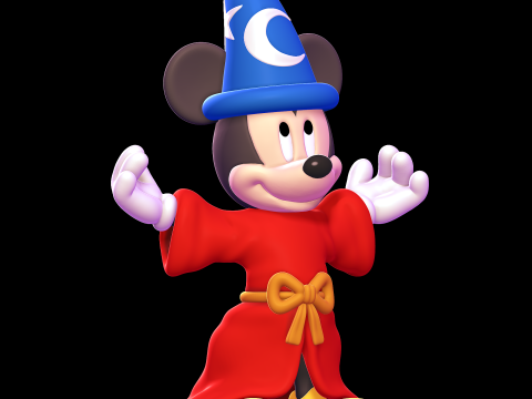 Sorcerer Mickey Mouse - Fantasia 3D-printmodel