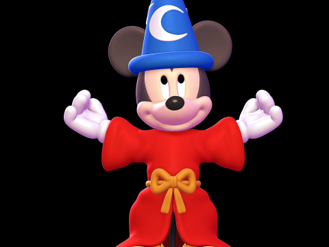 Sorcerer Mickey Mouse - Fantasia Modèles 3D en vedette