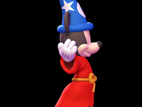 Sorcerer Mickey Mouse - Fantasia Modèles 3D en vedette