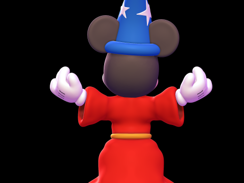 Sorcerer Mickey Mouse - Fantasia Modèles 3D en vedette