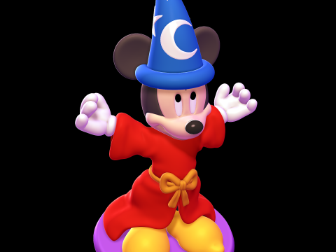 Sorcerer Mickey Mouse - Fantasia Modèles 3D en vedette