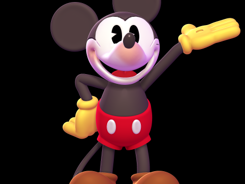 Mickey Mouse 1928 Model Cetak 3D