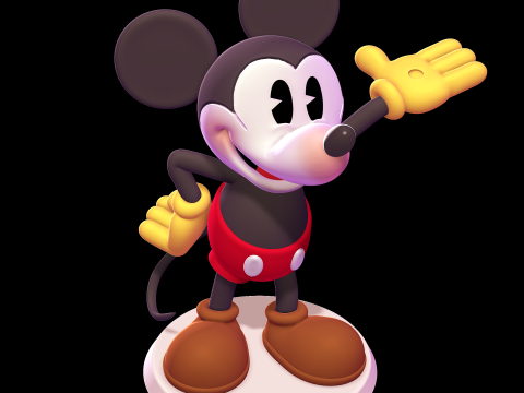 Mickey Mouse 1928 Model Cetak 3D