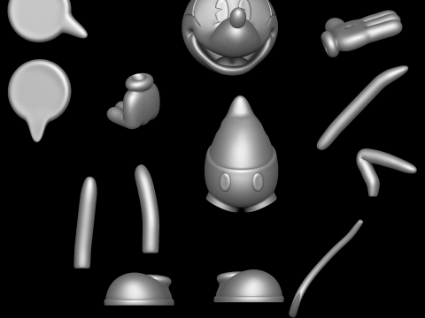 Mickey Mouse 1928 Model Cetak 3D
