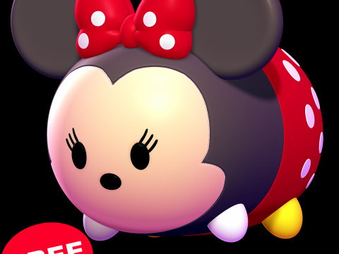 Minnie Mouse Tsum Tsum 3D-printmodel