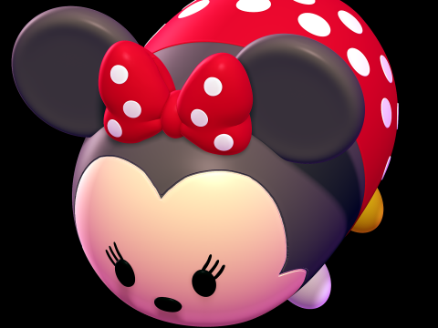 Minnie Mouse Tsum Tsum Modèles 3D en vedette