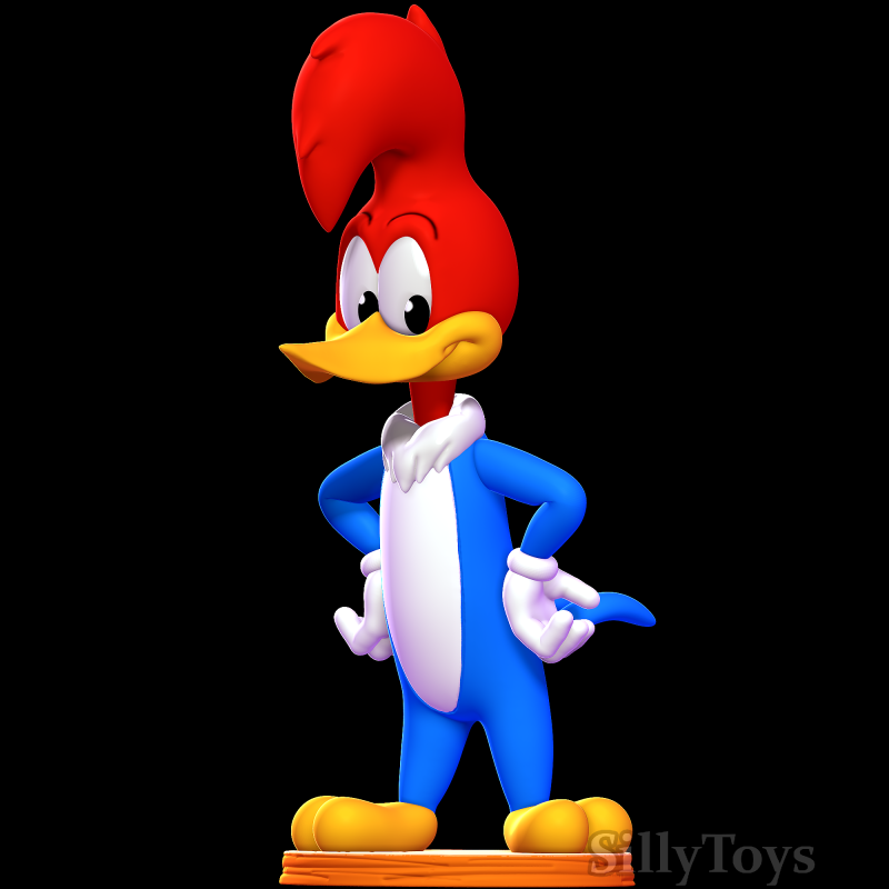 Woody Woodpecker 3D Принт Модель .c4d .max .obj .3ds .fbx .stl .blend