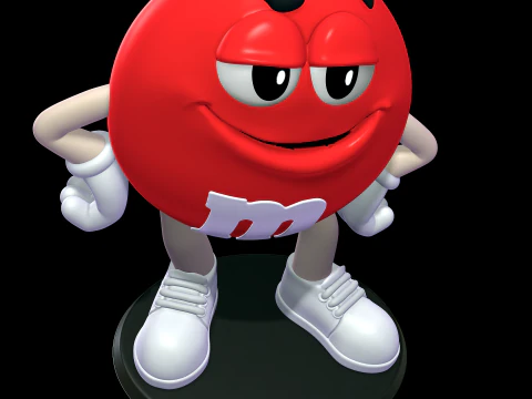 Red - MandMs 3D Print Model