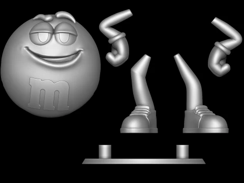 Red - MandMs 3D Print Model