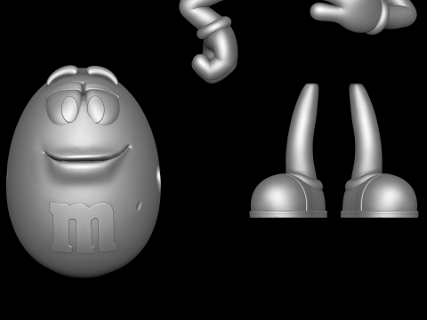 Yellow - MMs 3D Print Model