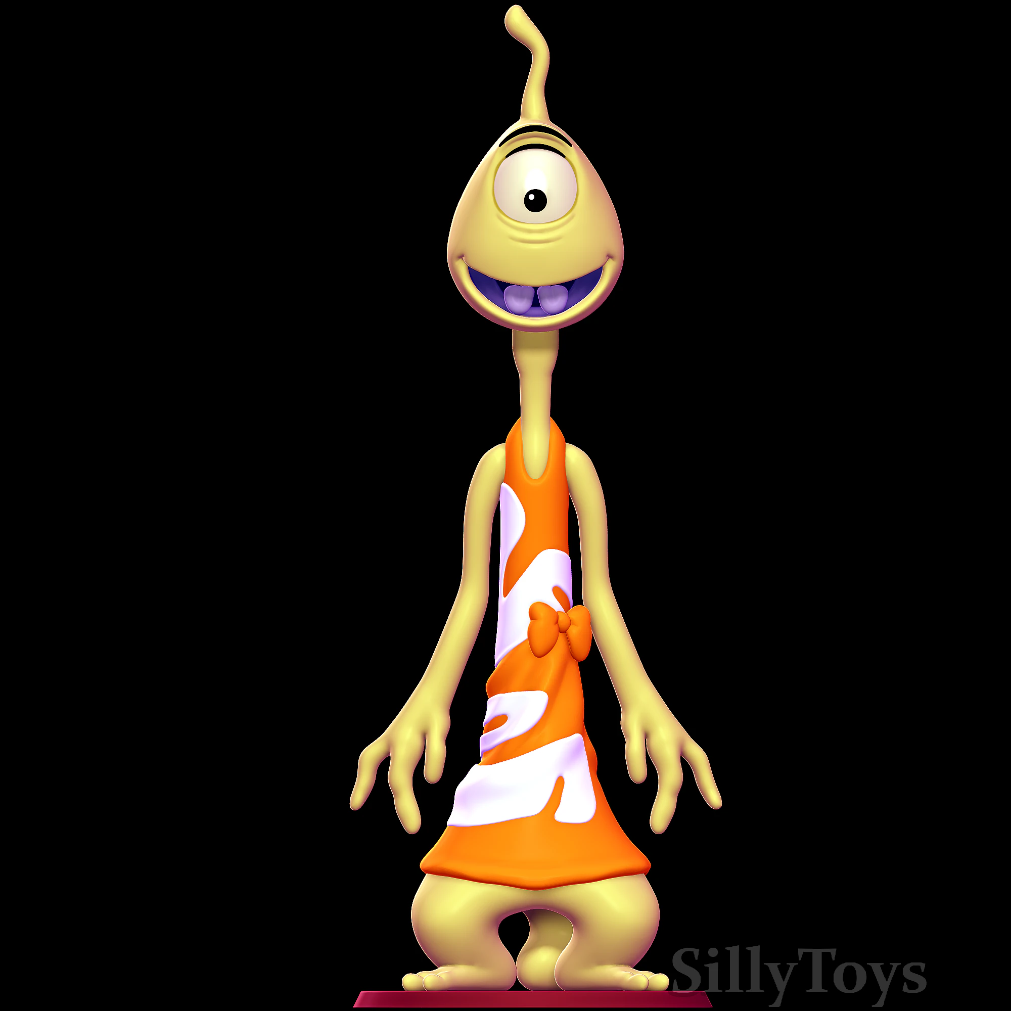 Pleakley - Lilo and Stitch 3D Print Model .c4d .max .obj .3ds .fbx .stl .blend