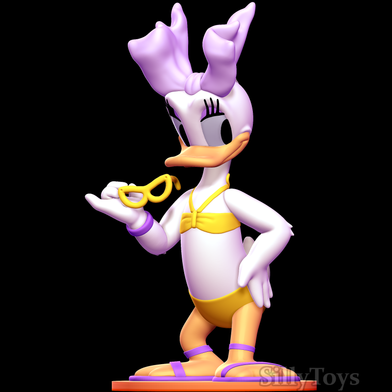Daisy Duck with Bikini Modello di stampa 3D .c4d .max .obj .3ds .fbx .stl .blend