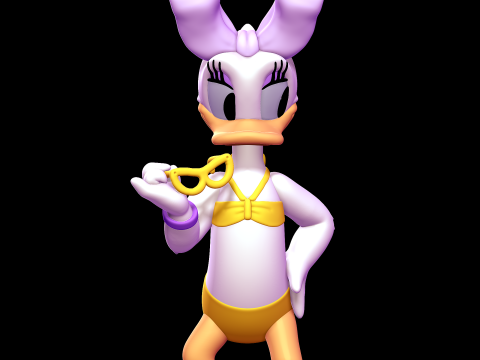 Daisy Duck with Bikini Modello di stampa 3D