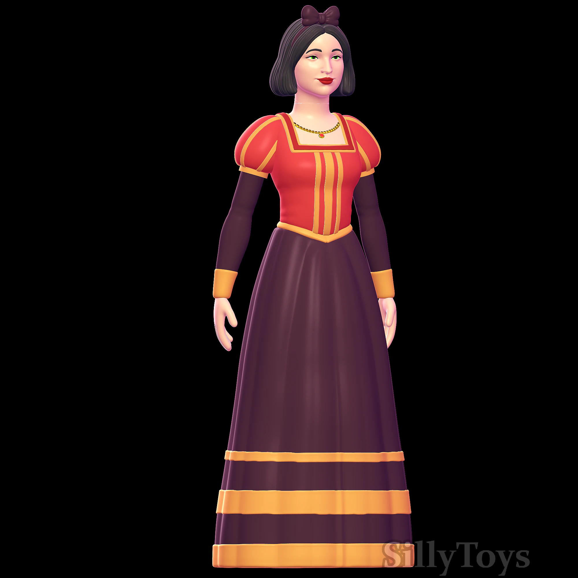 Snow White - Shrek 3D Print Model .c4d .max .obj .3ds .fbx .stl .blend 