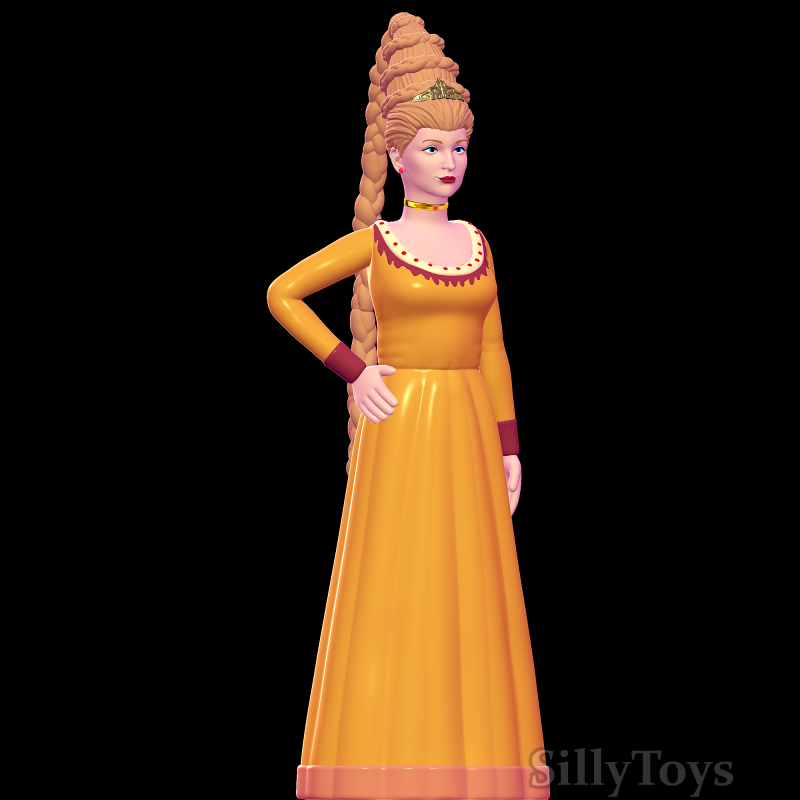 Rapunzel - Shrek 3D Принт Модель .c4d .max .obj .3ds .fbx .stl .blend