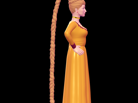 Rapunzel - Shrek 3D Принт Модель
