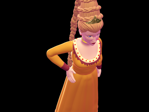 Rapunzel - Shrek 3D Принт Модель