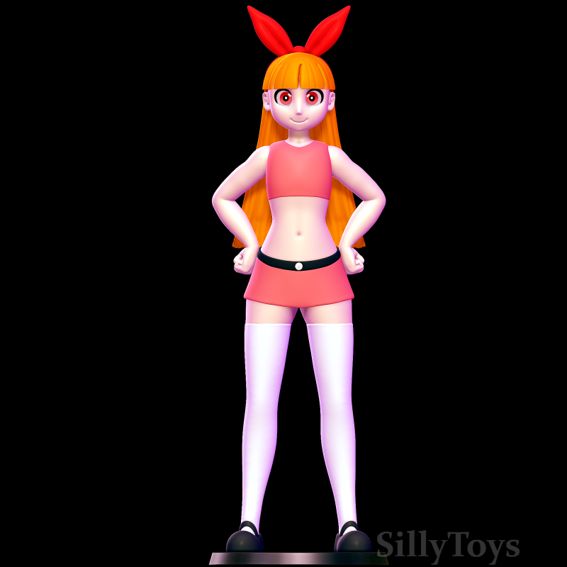Blossom - Powerpuff Girls 3D Print Model .c4d .max .obj .3ds .fbx .stl .blend