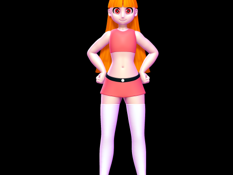 Blossom - Powerpuff Girls 3D Принт Модель