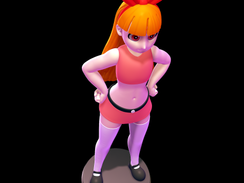 Blossom - Powerpuff Girls 3D Print Model