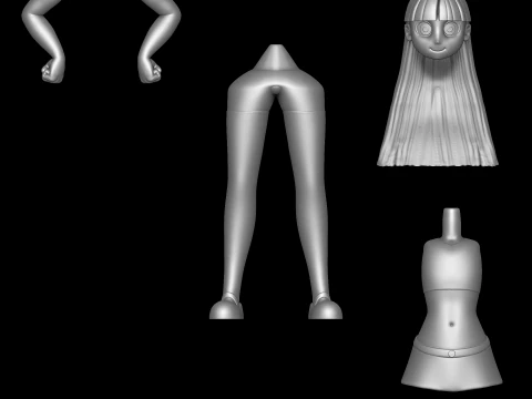 ब्लॉसम - पावरपफ गर्ल्स 3D प्रिंट मॉडल