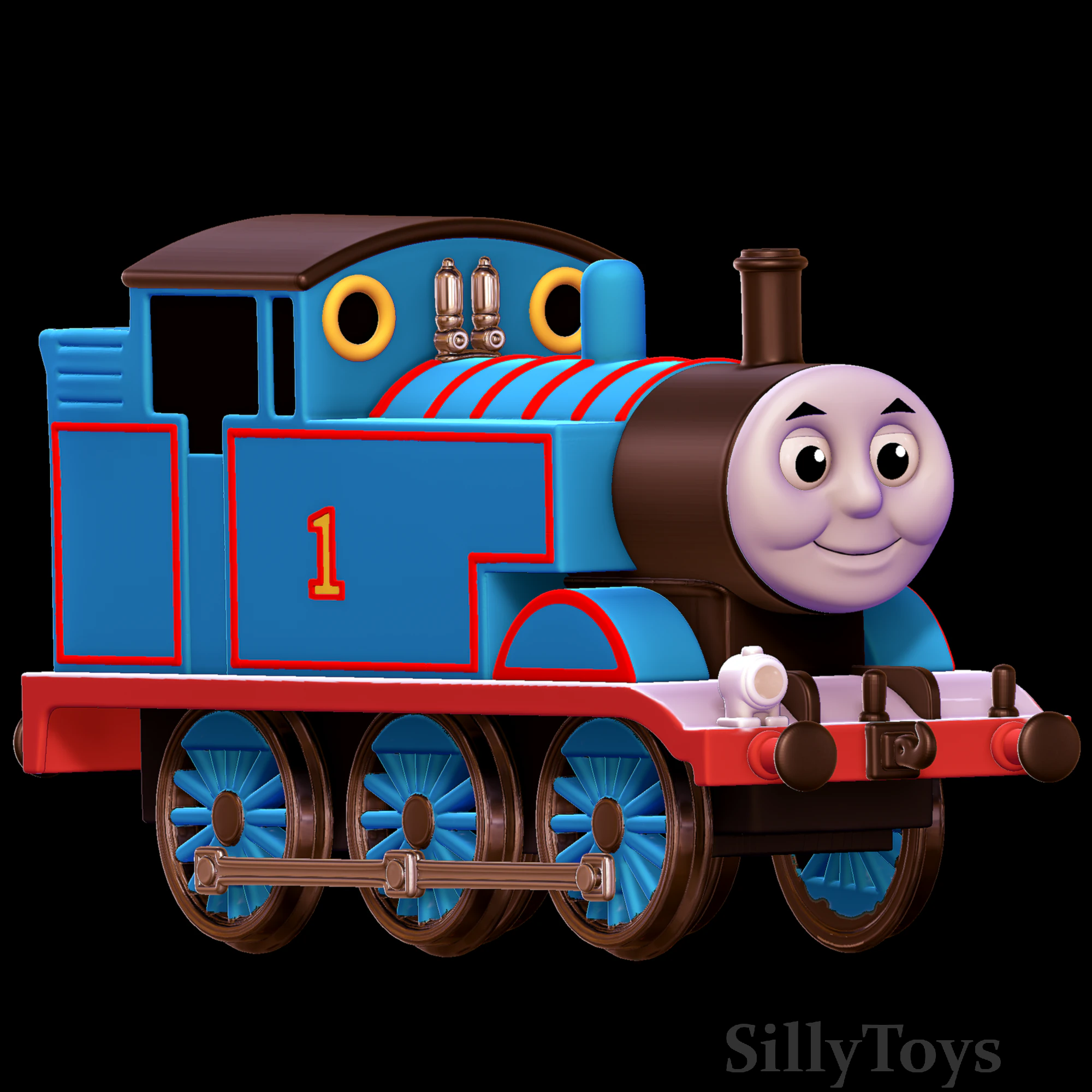Thomas the Tank Engine 3D Print Model .c4d .max .obj .3ds .fbx .stl .blend 