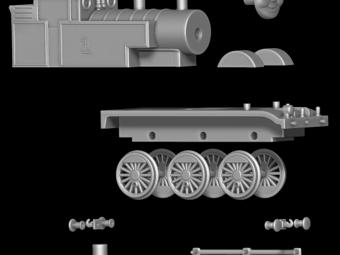 Thomas the Tank Engine Model do druku 3D