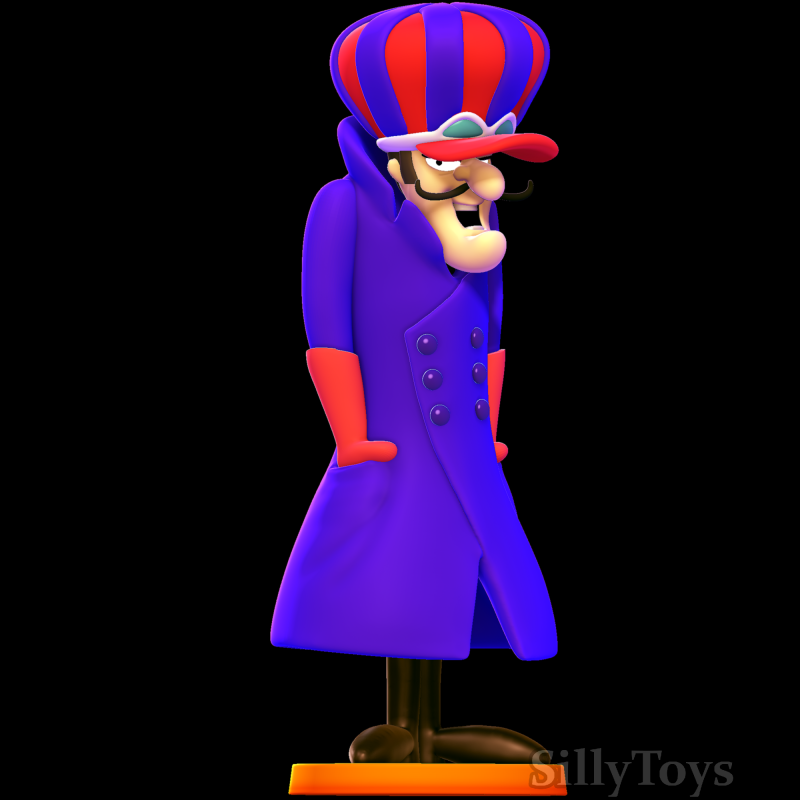 Dickh Dastardly - Wacky Races Modelo de Impressão 3D .c4d .max .obj .3ds .fbx .stl .blend 