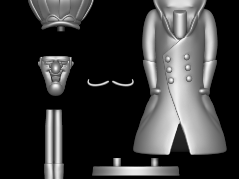Dickh Dastardly - Wacky Races Modelo de Impressão 3D