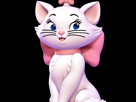 Marie cat - The Aristocats 3D-printmodel