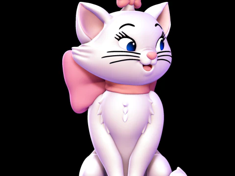 Marie cat - The Aristocats 3D Print Model