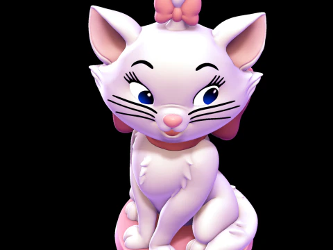 Marie cat - The Aristocats 3D Print Model