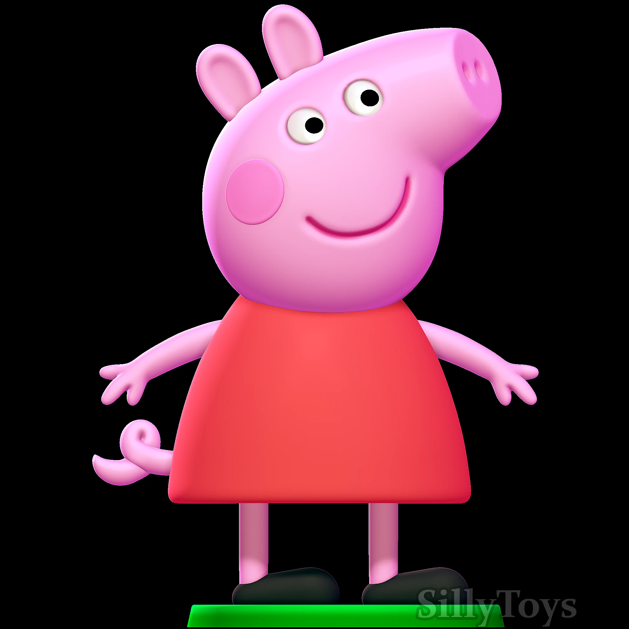 Peppa Pig 3D Print Model .c4d .max .obj .3ds .fbx .stl .blend 