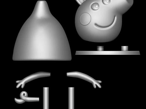 Peppa Pig 3D Print Model