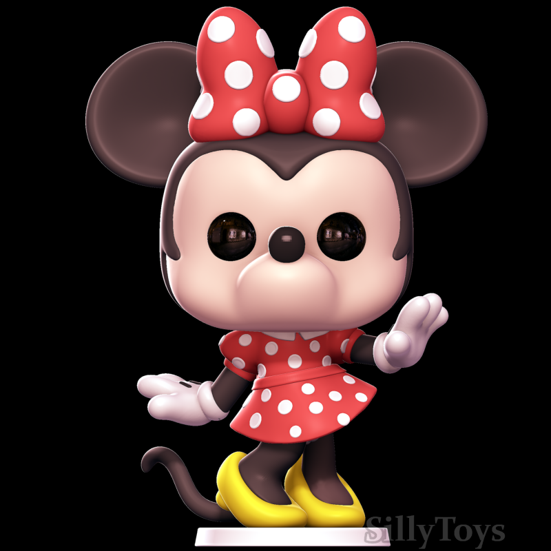 Minnie Mouse - Funko Pop 3D प्रिंट मॉडल .c4d .max .obj .3ds .fbx .stl .blend