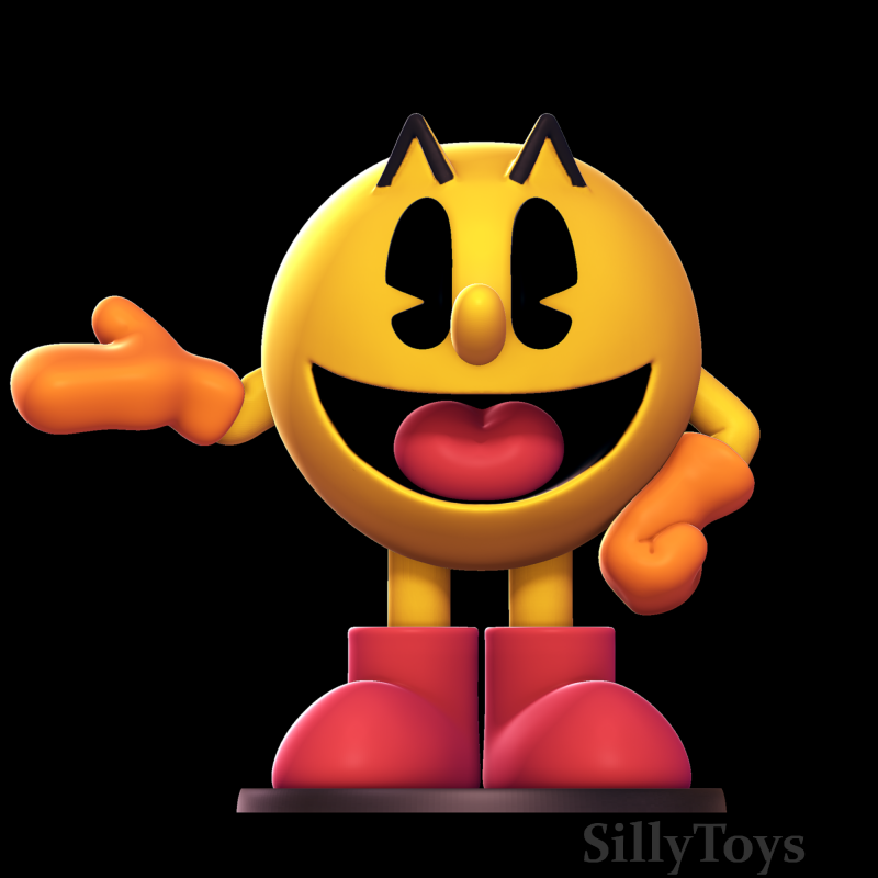 PAC-MAN Model Cetak 3D .c4d .max .obj .3ds .fbx .stl .blend